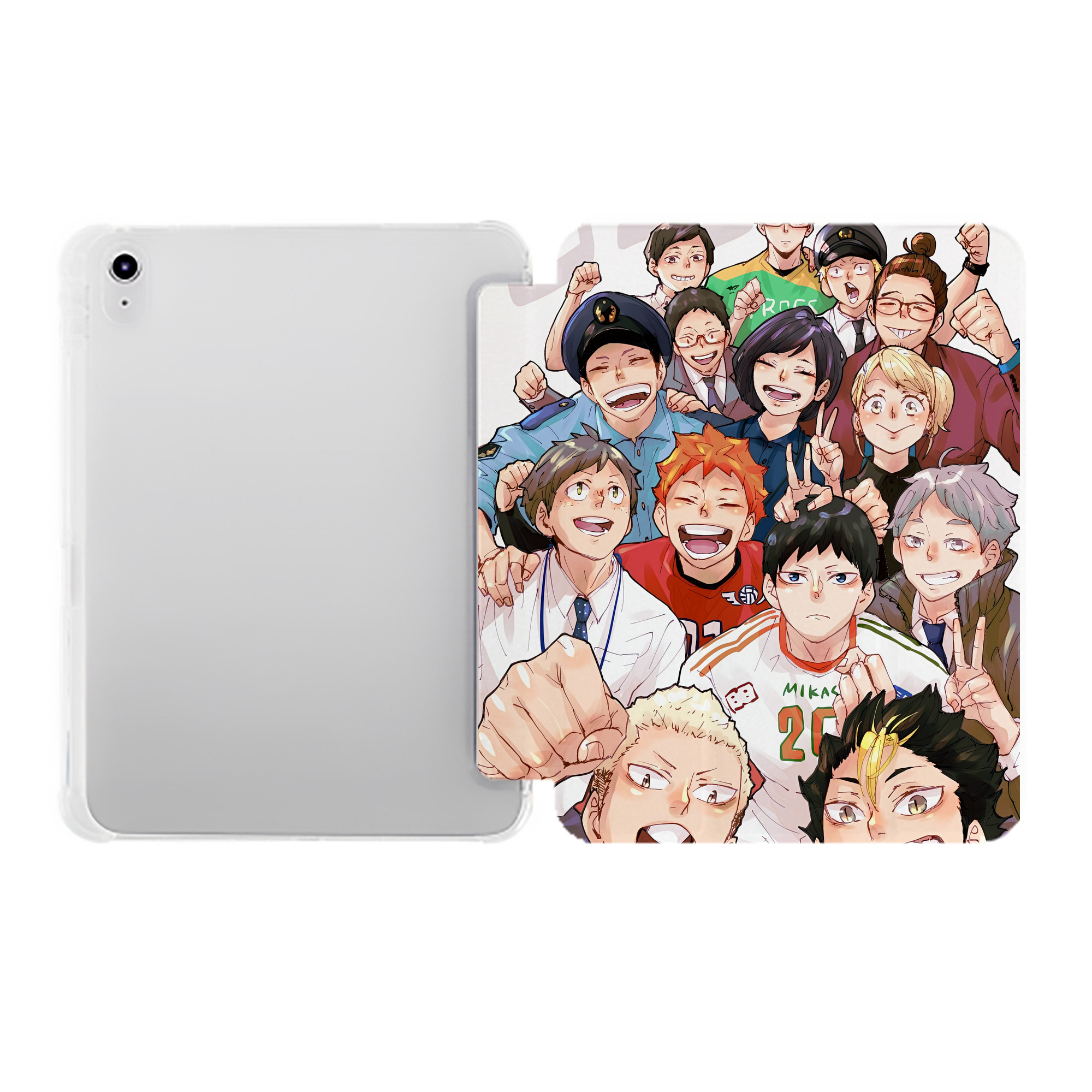 （画像用） ハイキュー!! Haikyu!! IPad ケース ペン収納付き 三つ折りスタンド PUレザー×シリコン 対応機種9.5/10.5/10.9インチ